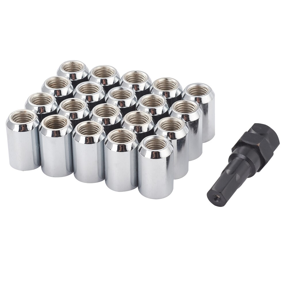 20 stücke 32mm Länge Auto Rad Muttern Hexagon 20mm M12 * 1,25 M12 * 1,5 Radmuttern JDM racing Zubehör Aluminium Kegel Konische Sitz: Silber / M12x1.25
