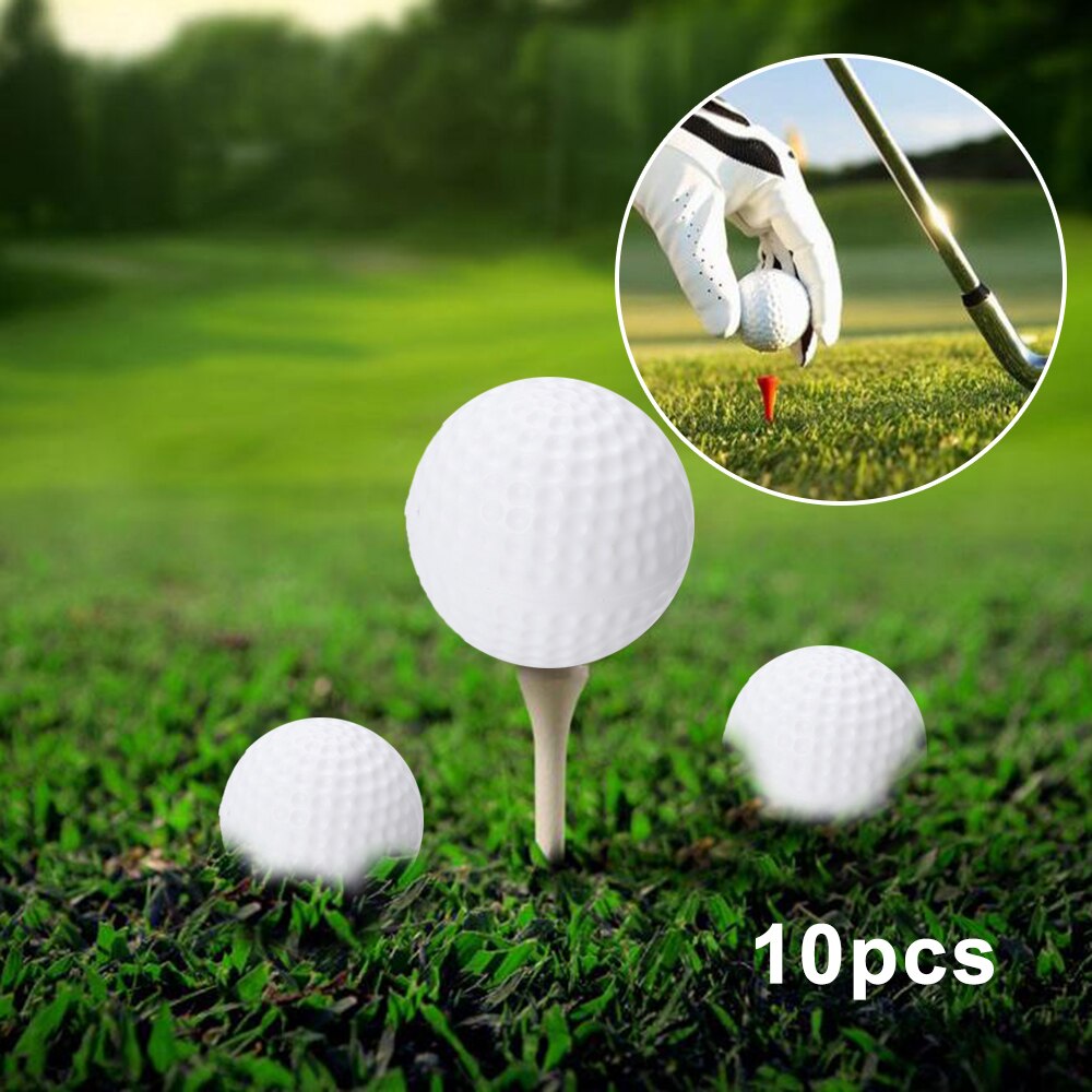 10 Pcs White Golf Ball True Flight Soft Indoor Air Ball's Practice Golf Balls Indoor&outdoor Ball Sports Tool