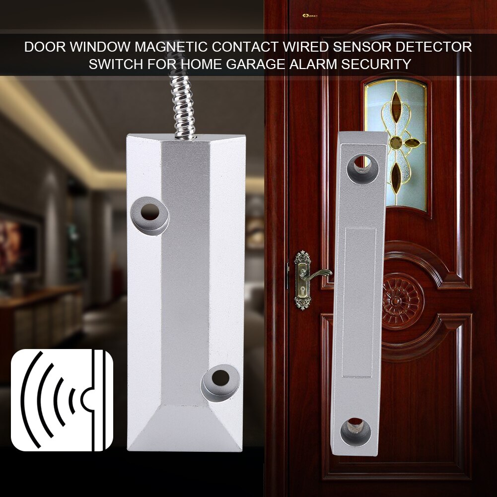 Wired Garage Metal Roller Shutter window door Door Sensor detector Magnetic Contact Switch