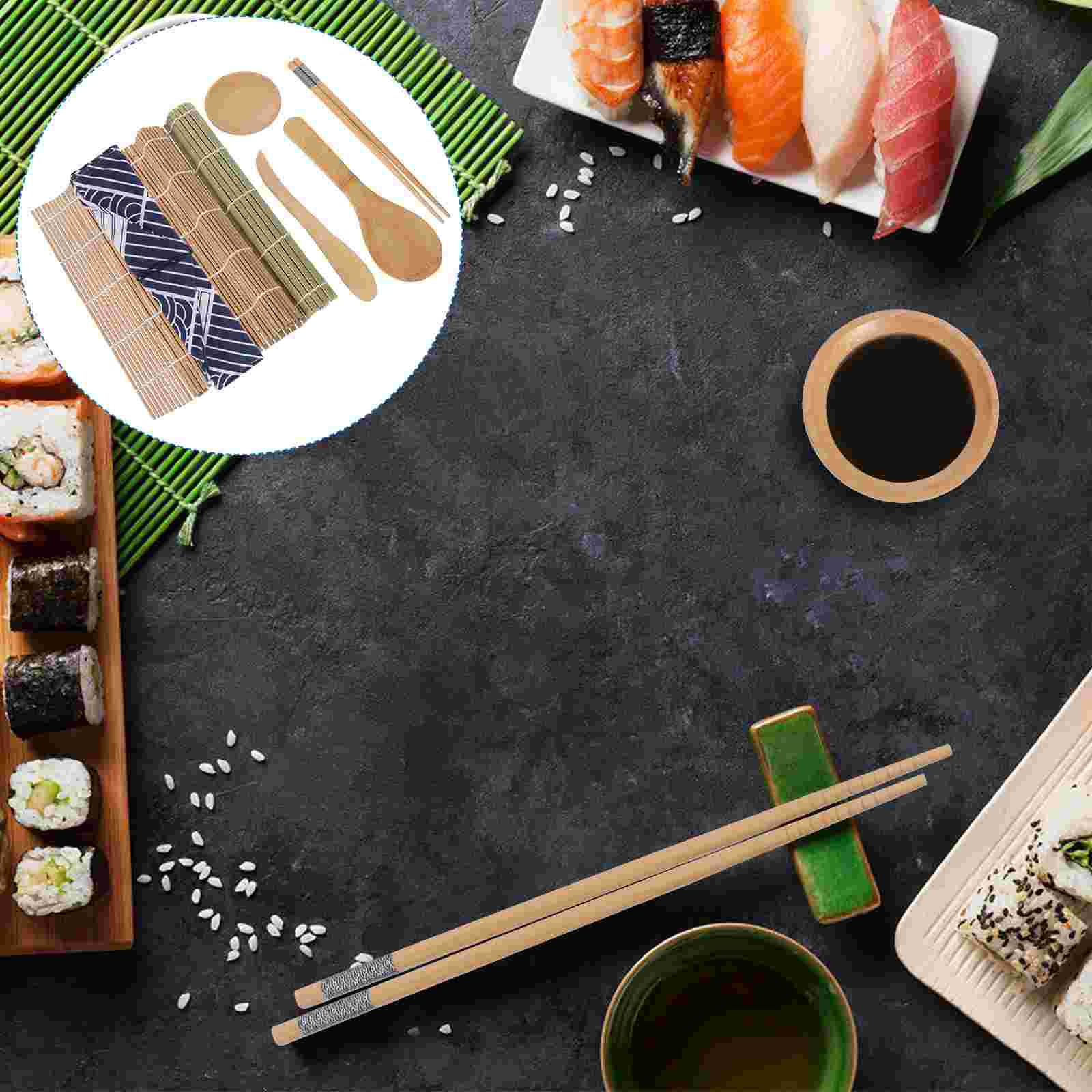 Sushi Making Tools 1 Set Practical Sushi Making Tools Bamboo Sushi Ki... – Grandado