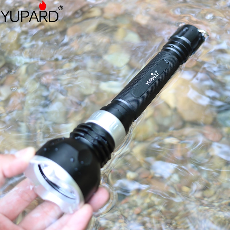 YUPARD Tauchen taucher Taschenlampe XM-L2 LED T6 Licht Lampe Wasserdichte 18650 akku weiß gelb licht