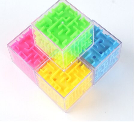 3D Doolhof Magische Kubus Transparant Zeszijdige Puzzel Speed Cube Rollende Bal Game Cubos Doolhof Speelgoed Voor Kinderen Educatief