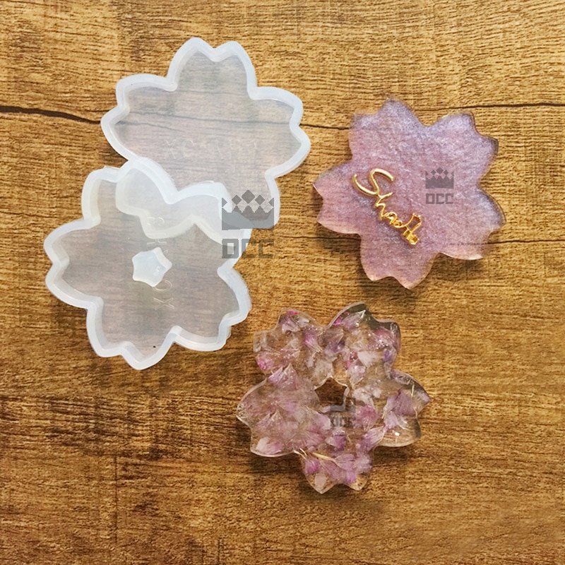 1 ST Sakura kersenbloesems Silicone Mold Voor UV Hars Epoxyhars Sieraden Maken Ketting Hanger DIY