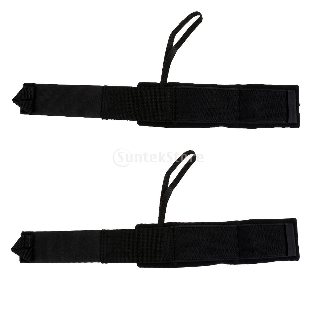 2 Pieces Adjustable Padded Neoprene Bodyboard Fin Tethers Fin Savers Swimming Flippers Ankle Strap Surfing Diving Accessories