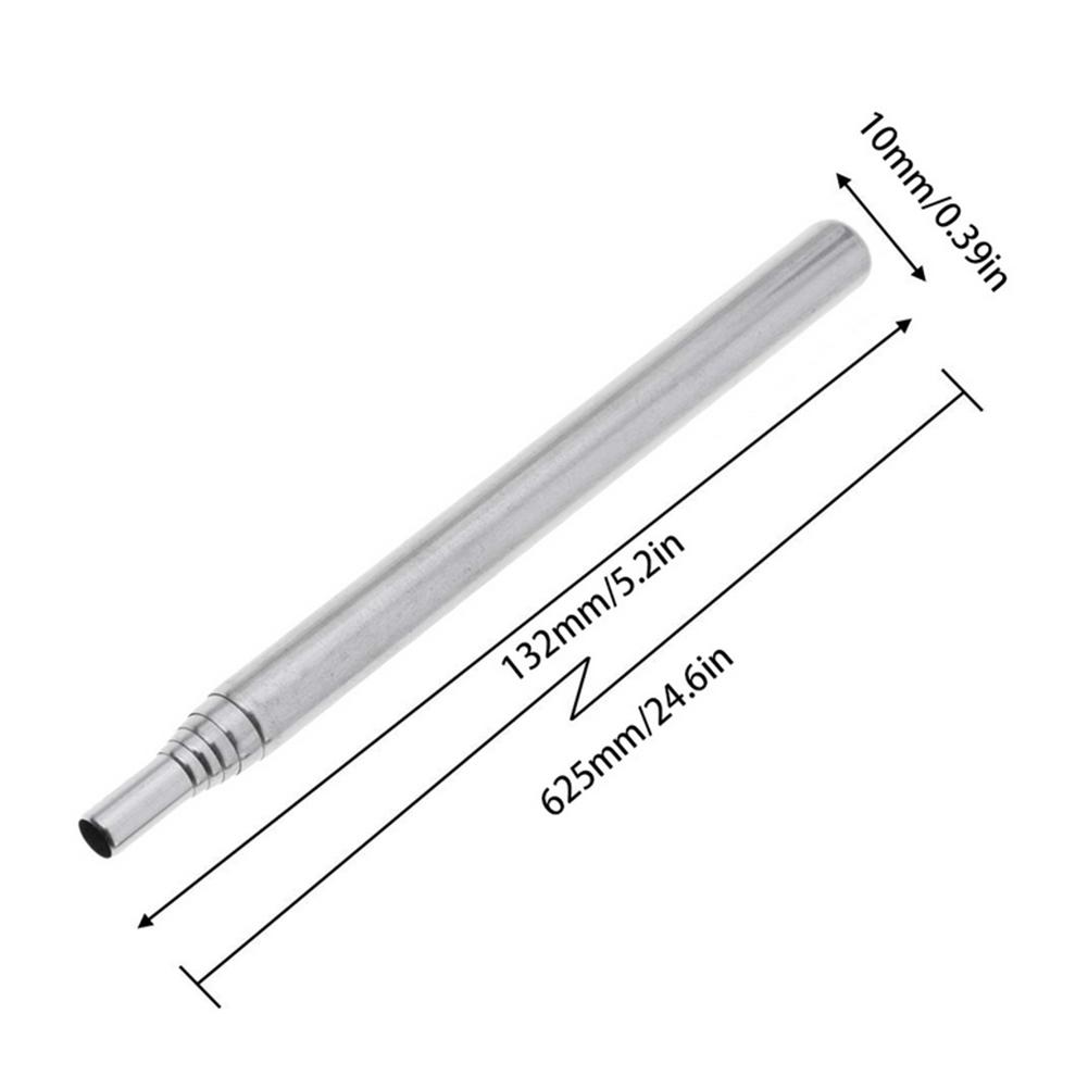 Gear brandbælge 2 stk/sæt sammenklappelig udendørs blæsebrandrør i rustfrit stål teleskopisk blæserrør til campingrejser