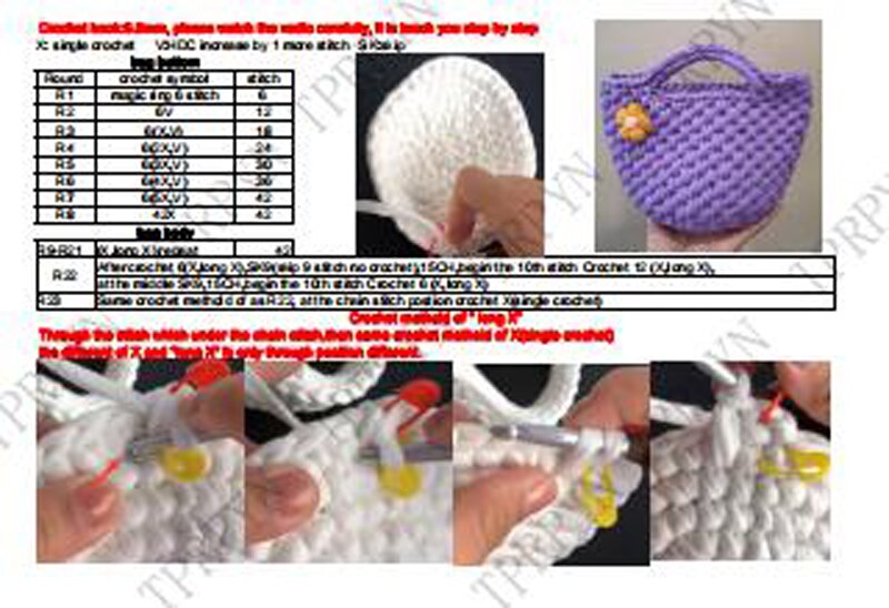 TPRPYN – Mini sac à main ananas, kit de crochet avec fil, kits de pochette de plage, panier tricoté fait main pour débutant avec vidéo