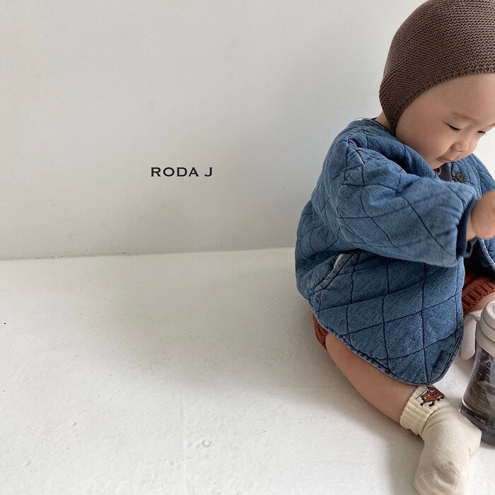 neue Baby Mädchen Jungen Verdicken Warme Denim Mantel Herbst Winter Baumwolle Langarm Kinder Jacke Oberbekleidung 0-24M