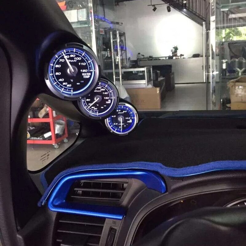 Universal Car Defi C2 Gauges 60mm Defi Water Temperature Gauge Vacuum Meter RPM Oil Temp Turbine Meter Volts Gauge BT20S09