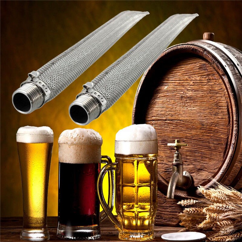 Nyttigt øl tomme rustfrit stål bazooka skærm øl filterrør til bar værktøj