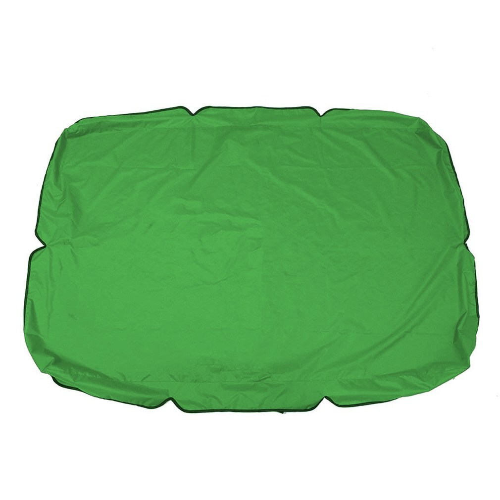 Oxford Cloth Swing Seat Top Cover Waterproof Sunscreen Protector Shed Roof Cover Two-seater/three-seater Swing Shed Outdoor: green 195X125X15cm