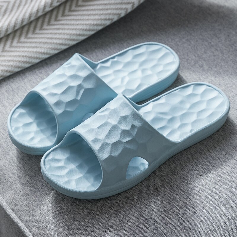 XIAOMI-zapatillas de baño antideslizantes para parejas, pantuflas de fondo suave, a prueba de polvo y ligeras, cómodas y coloridas: Light blue 41-42