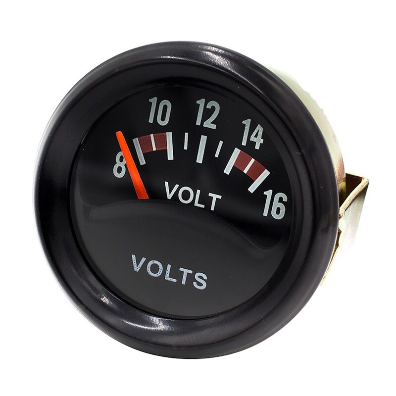 2 Inch 52mm Car Mechanical Pointer Smoke Len Volt Voltage Gauge Meter 8-16V Black