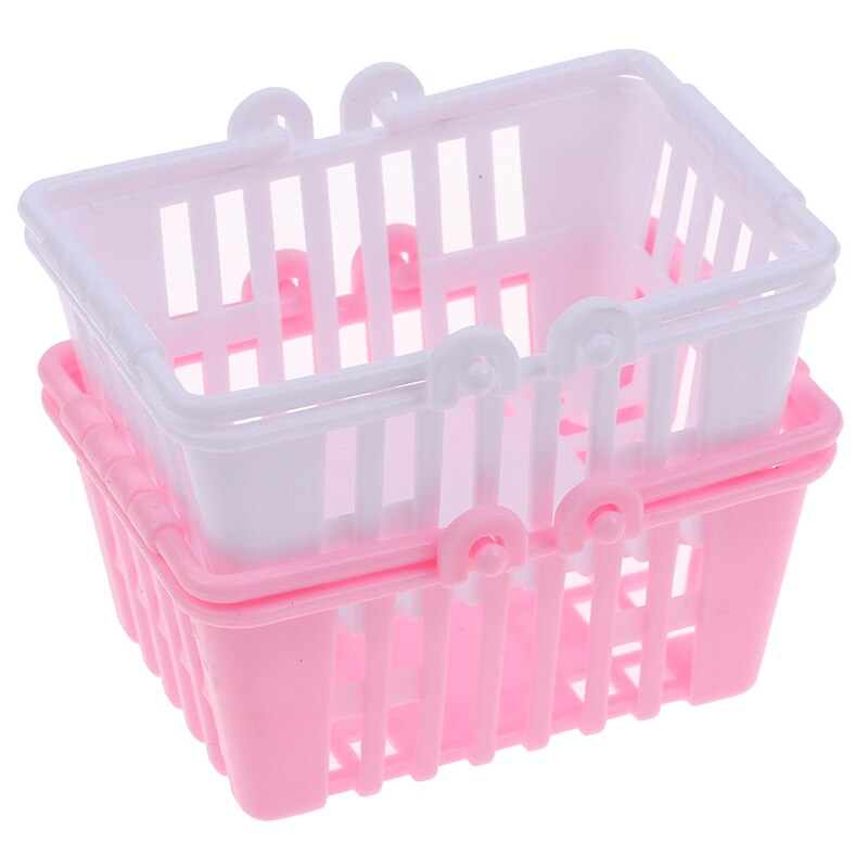 Winkelmandje Pretend Play Toy Kids Mini Supermarkt Shopping Hand Mand Voor Keuken Fruit Groente Voedsel Kruidenier Opslag Speelgoed