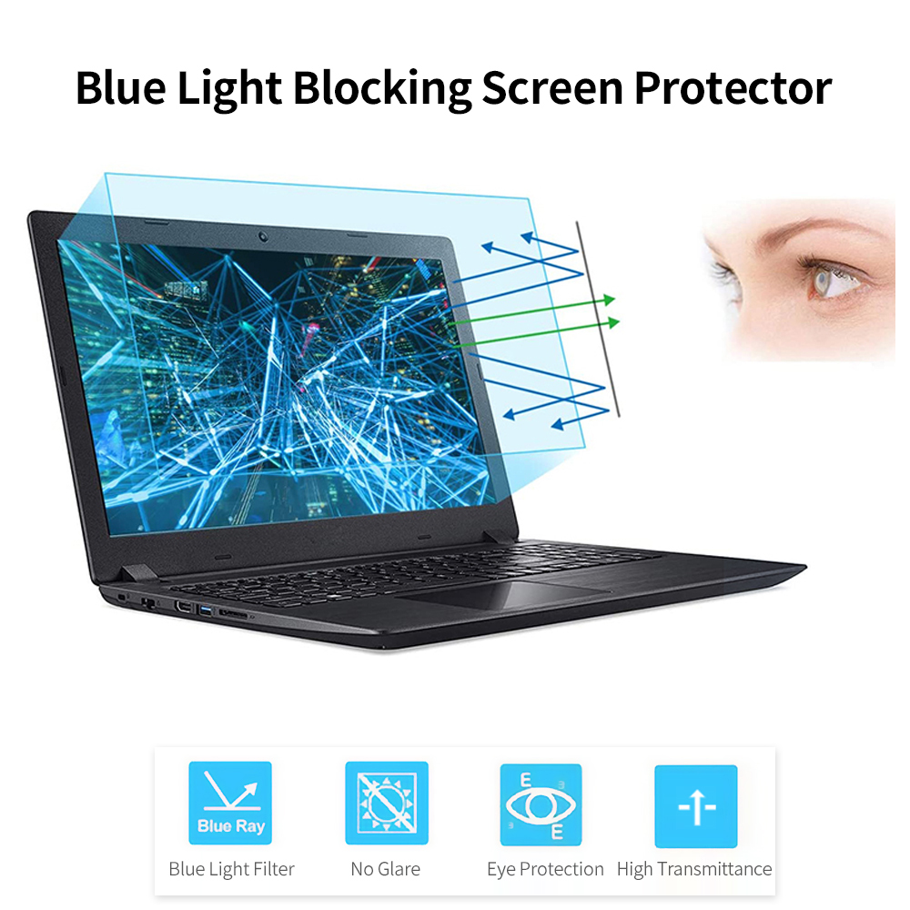 Blått ljus blockerande skärmskydd hög transmittans/anti uv & bländning filter skärm film för 13.3 & #39 ;& #39 ;  - 27 & #39 ;& #39 ; bildskärm eller bärbar dator