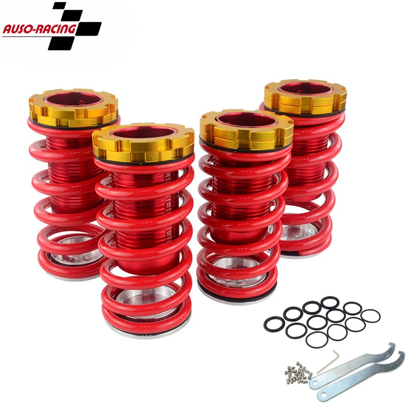 Lowering Scaled Adjustable Suspension Coilover Red Springs For 88-00 Honda Civic EG EJ EK