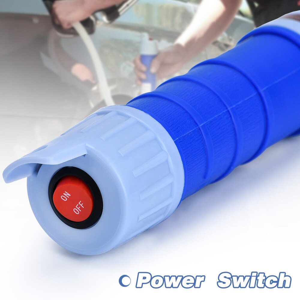 Multi-use Liquid Fuel Transfer Siphon Pump 1.5GPM High Flow Gasoline Diesel 2D Battery Power Operated Handheld Automatic