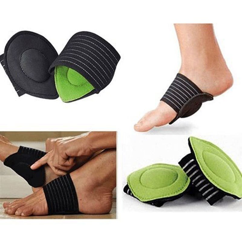 Arch Support Foot Cushion Pads Compression Massager For Flat Feet Green Decrease Plantar Fasciitis Pain Night Foot Care