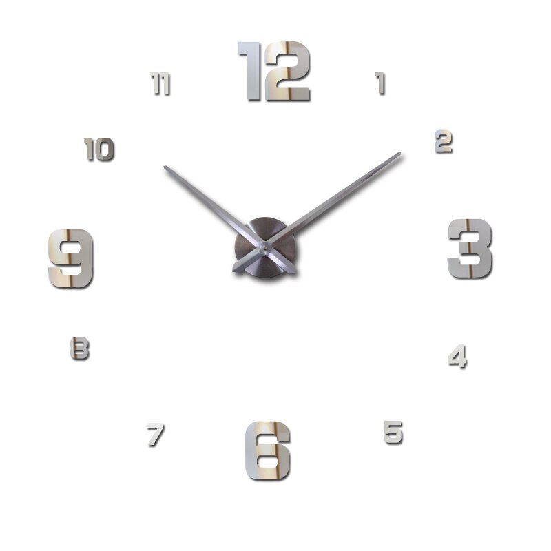 Real uhr 3d wanduhr diy spiegel Zauberstab aufkleber moderne wohnzimmer quarz metall uhren dekoration uhr