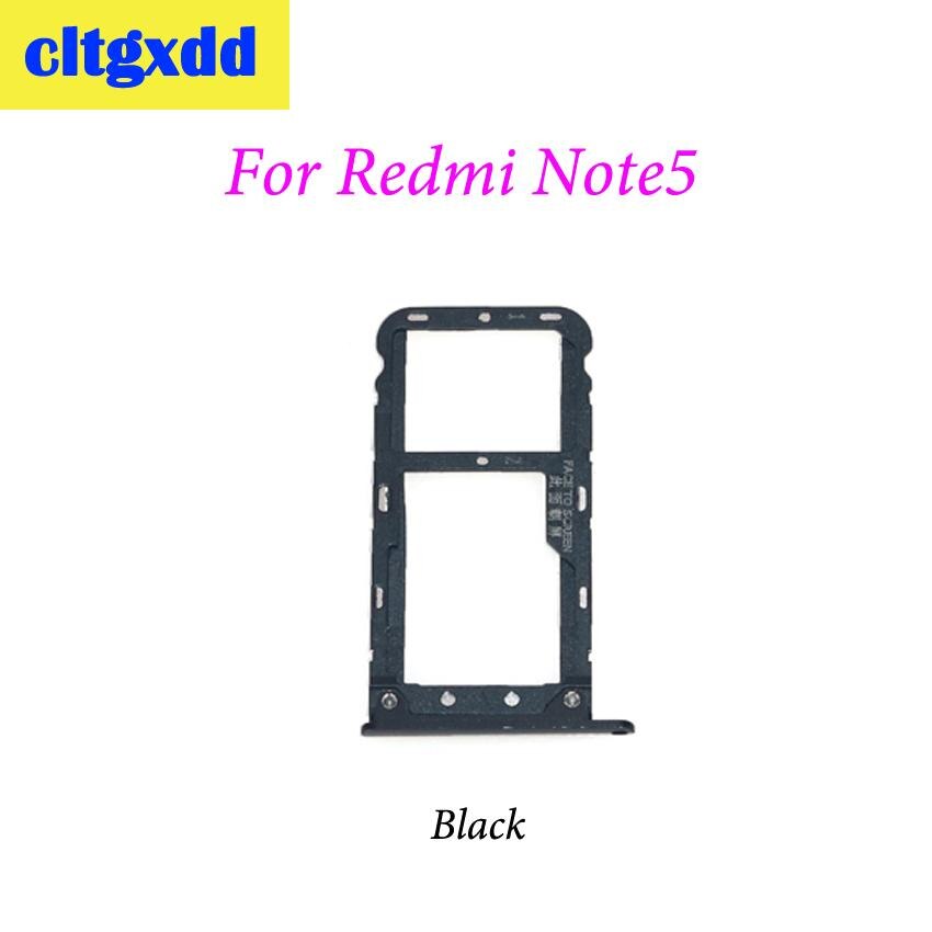 Cltgxdd SIM Kaart Lade Socket Slot Houder Voor Xiaomi Redmi Note 5 Note 5A Sim Kaarten Adapters Telefoon Vervanging Spare onderdelen: For Note 5 Black