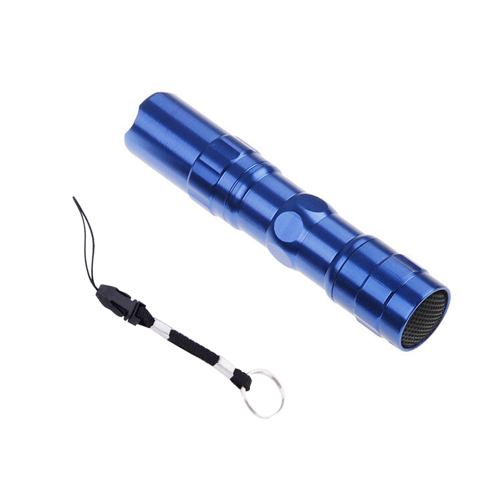 Led mini ficklampa ultraljus ficklampa utomhus vattentät ljus bärbar ficklampa vandring skytte använder aa-batteri: Vit