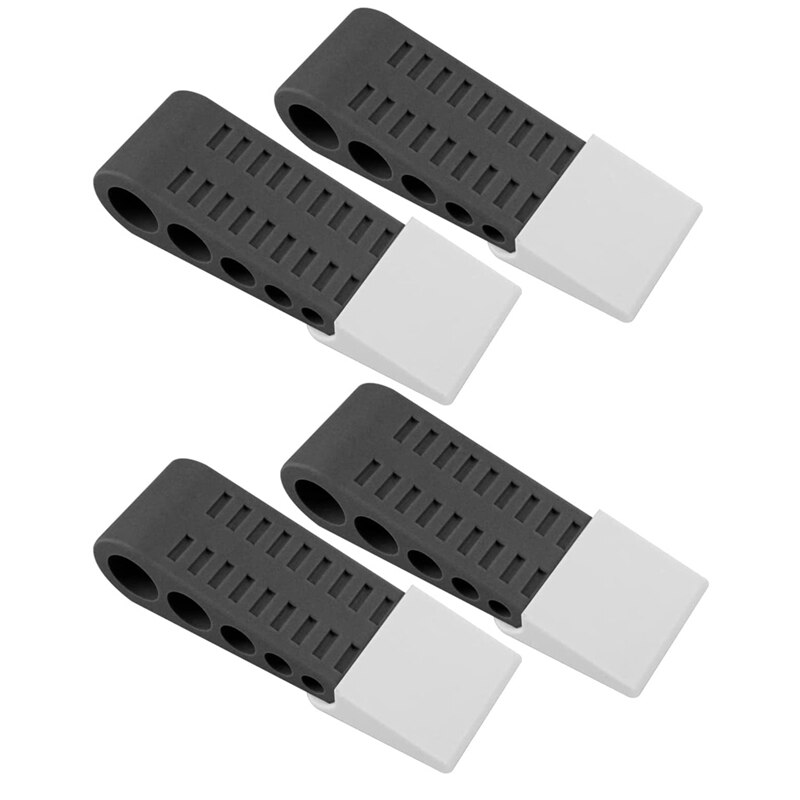 Door Stops 4 Packs, Non-Slip Door Stop, Door Stoppers, Door Wedge Well On Tiles, Marble, Wood And Laminate Floor: Orange