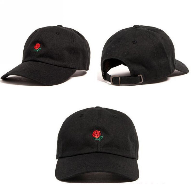 The Hundreds Rose Embroidered Hat Baseball Cap Unique Adjustable Embroidered Rose Casual Hats