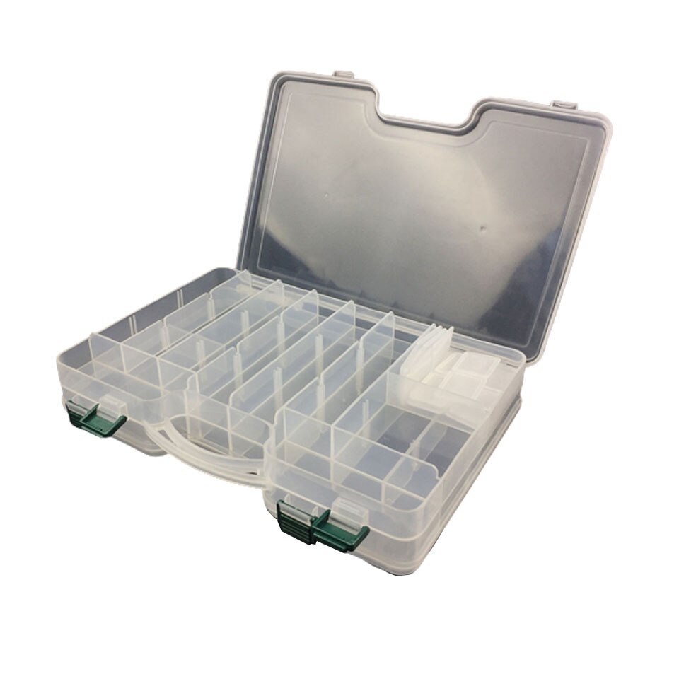 10/12/14 /24 Grids Compartments Fishing Box Double Sided Plastic Lure Hook Boxes Tackle Storage Box Supplies Fishing Accessorie
