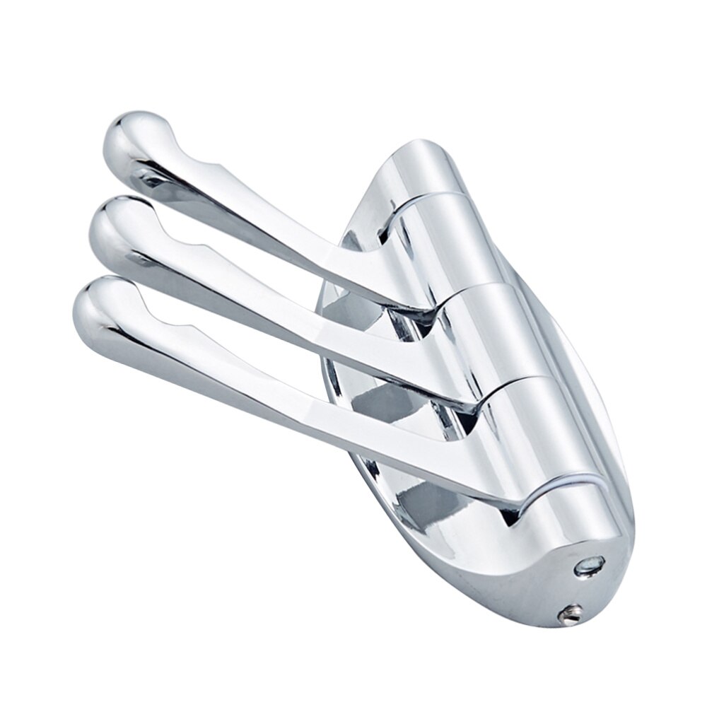 Swivel Coat Hook Folding Metal Heavy Duty Swing Arm Triple Hook Wall Mounted Hanger for Bathroom Kitchen Bedroom - Style A: As Shown