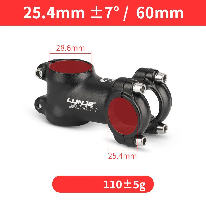 Ultrakevyt polkupyörän ohjainkannatin mtb maantiepyörän ohjainkannatin 25.4/31.8mm alumiininen maastopyörän ohjainkannatin ohjaustanko 7 astetta 60/70/80/90/100mm: Keltainen