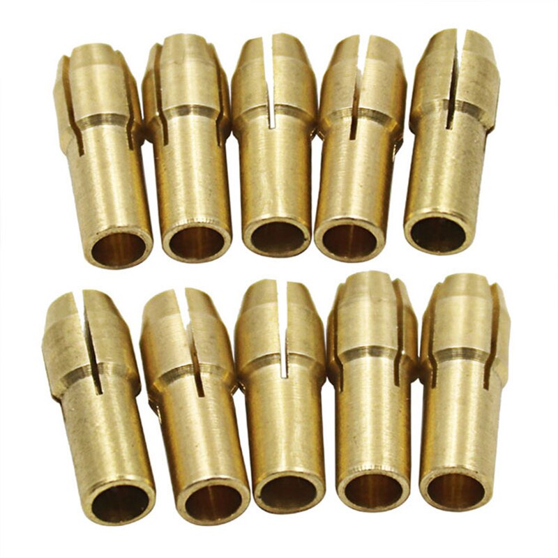 10Pcs 0.5mm-3.2mm Mini Drill Chuck Adapter for Dremel Mini Drill Chuck Micro Collet Brass For Power Rotary Tools Chuck Adapter