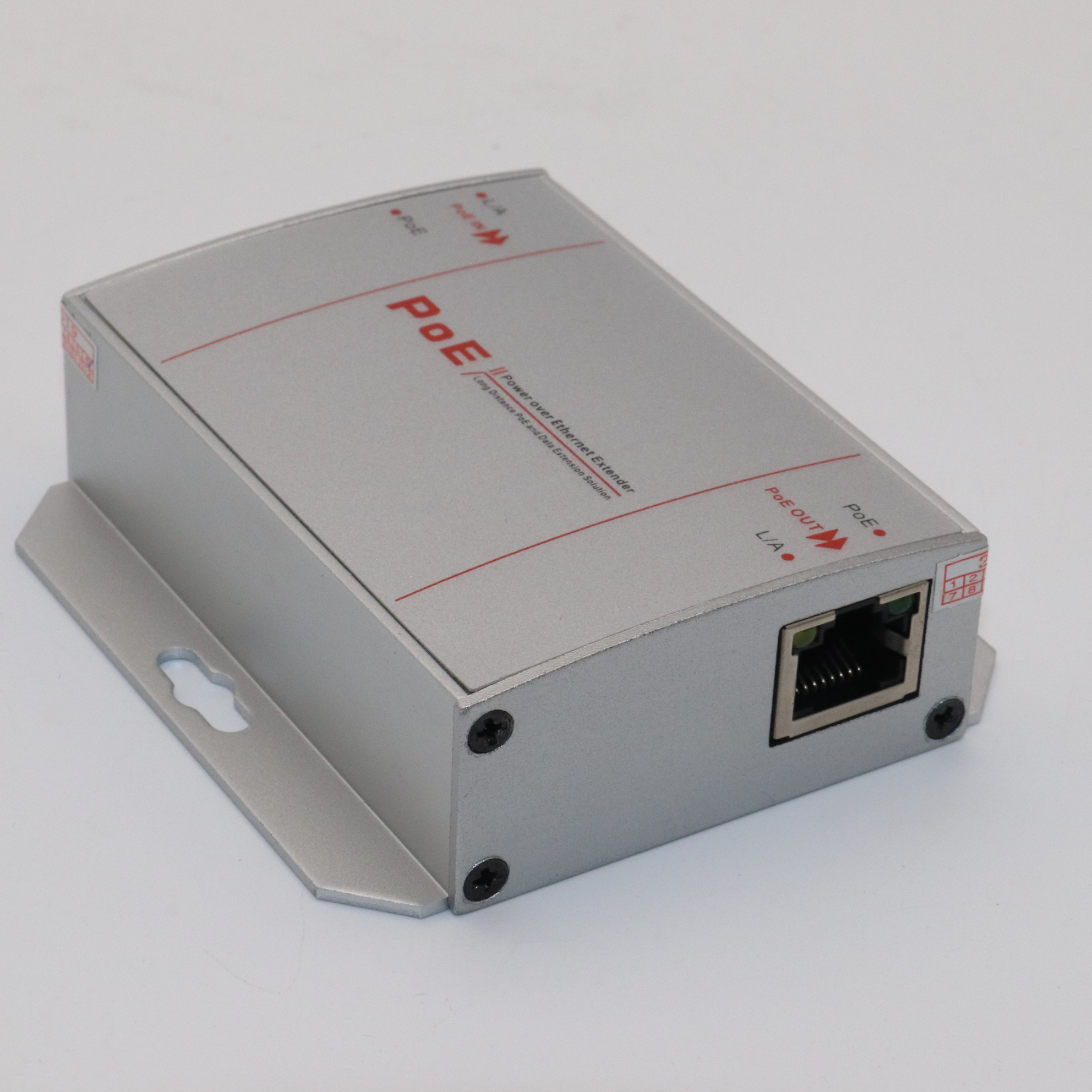 Extensor POE de 2 Portas 100Mbps com Transmissor Padrão IEEE 802.3af para Câmera IP NVR AP Sem Fio DIY 1*Entrada + 1*Saída 200m
