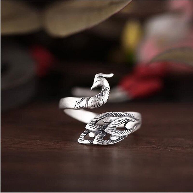 Charmant Open Pauw Ring Voor Vrouwen Vintage Boho Party Ringen Gothic Punk Sieraden Cadeaus Voor Meisjes
