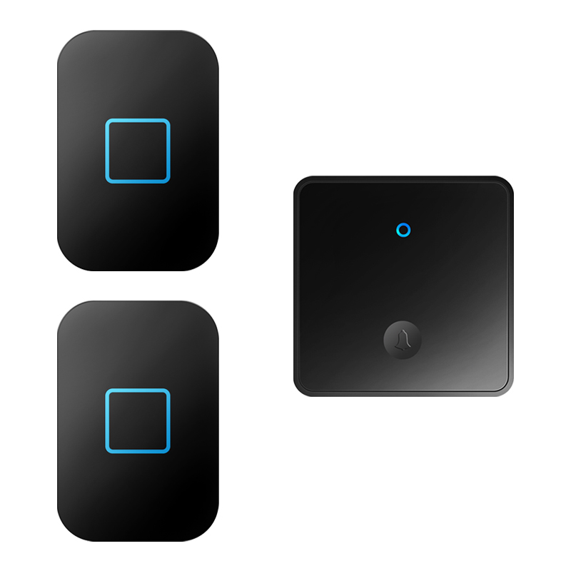 CACAZI Self-powered Wireless Doorbell Waterproof Battery-Free Button Intelligent Door Bell Sets Home Welcome Outdoor EU US UK
