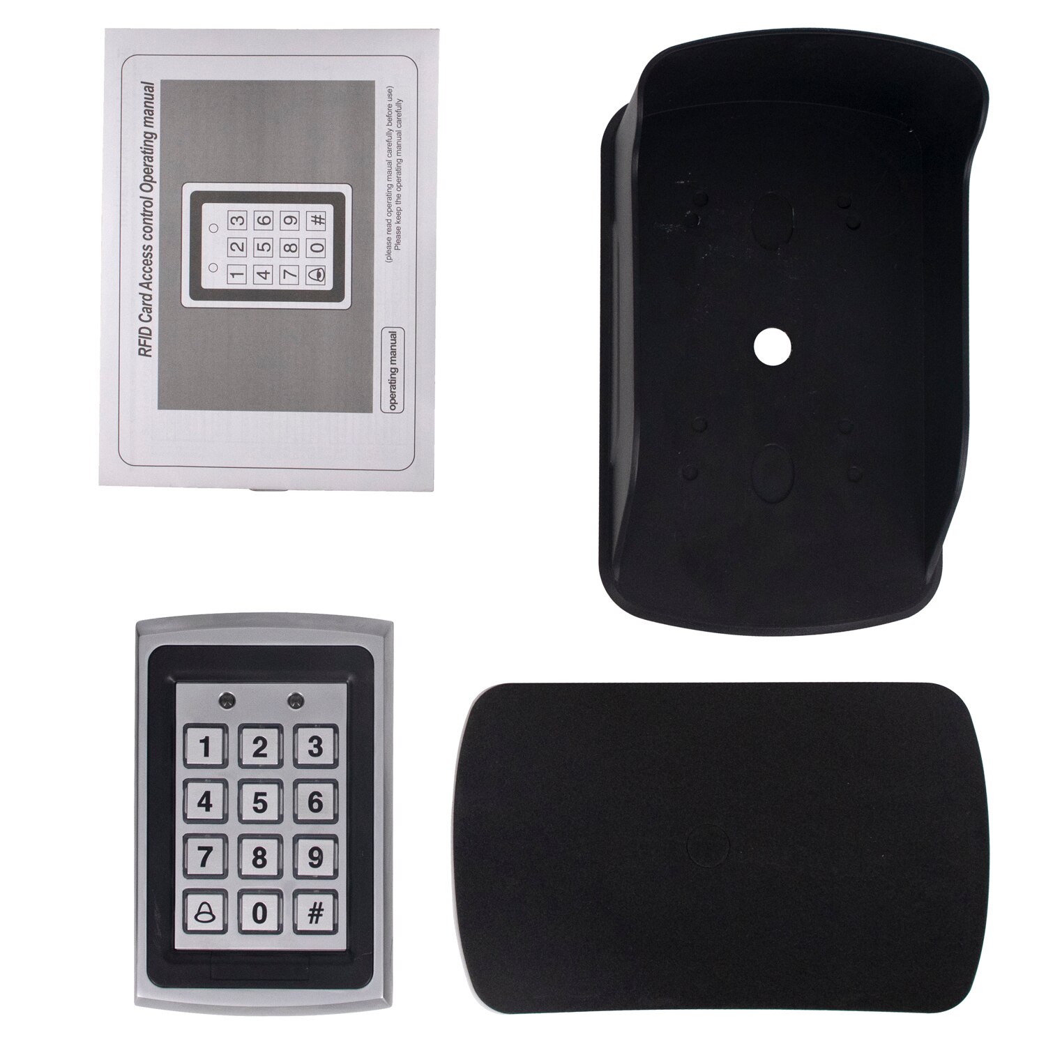 RFID Metal Access Control Card Reader Keypad 2000 Users 125KHz Card Reader Keypad Key-Fobs Door Access