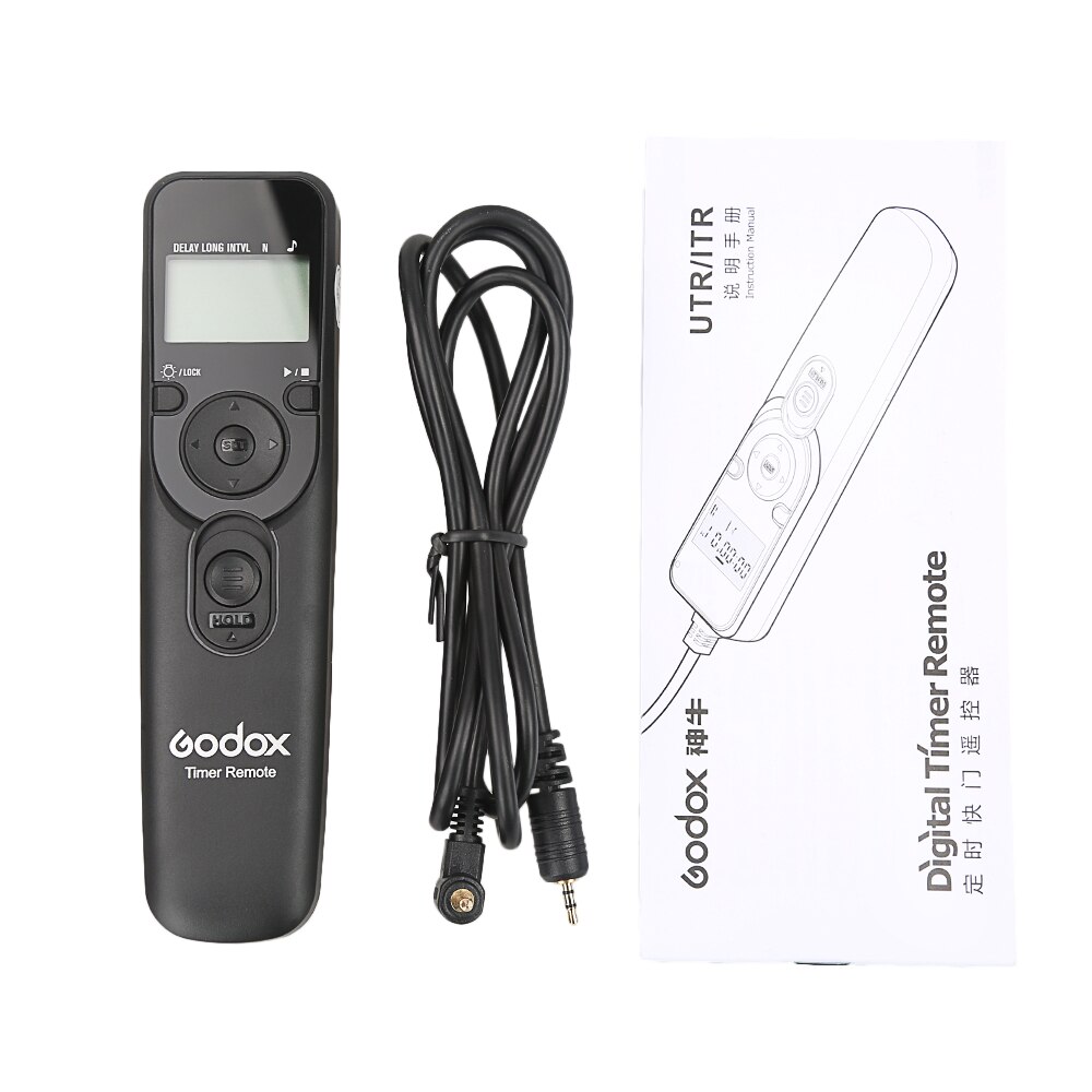 Godox Digital Timer Fernbedienung UTR-C1/C3/N1/N3/S1 mit LCD Tafel beleuchtet Austauschbare Kabel Verschluss Freisetzung Regler Für Kamera