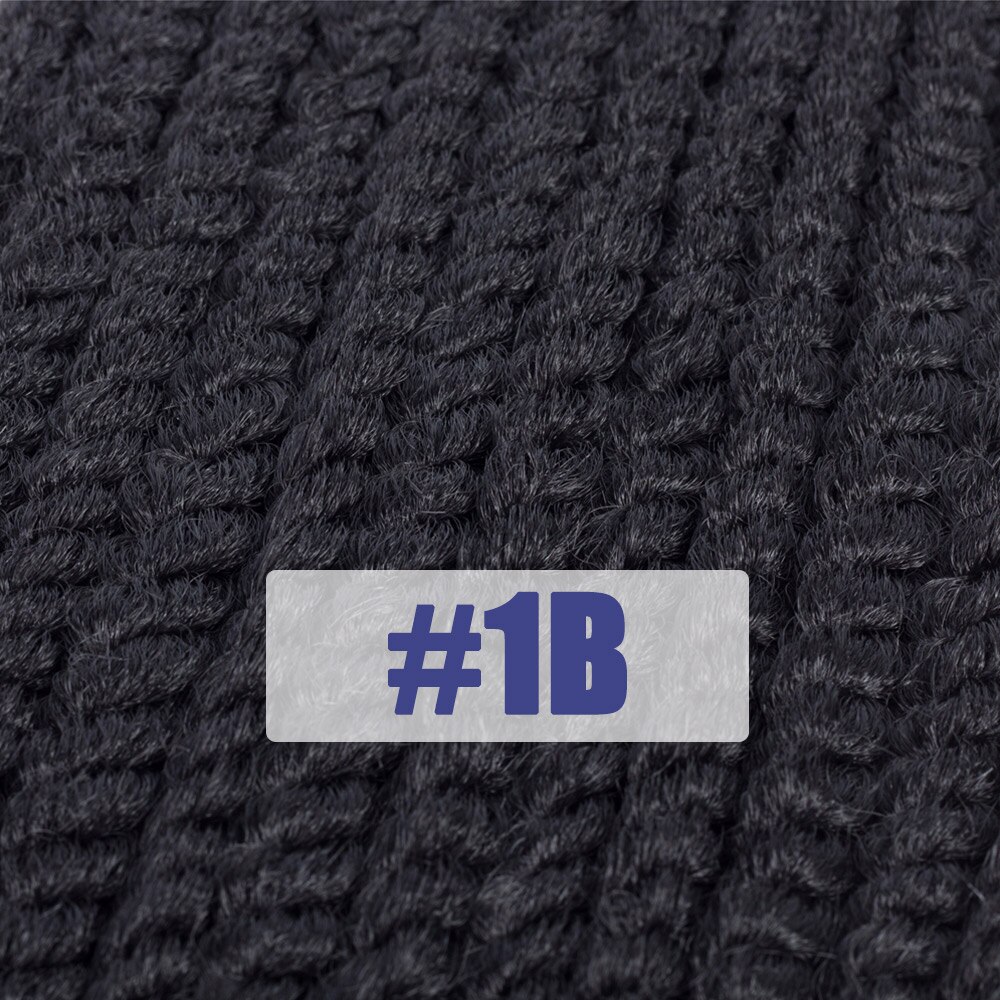 Alororo Havana Mambo Twist Crochet Braids 12'' 18'' 22'' Synthetic Hair Extension for Braids High Temperature Fiber Afro Braid: 1B / 12inches