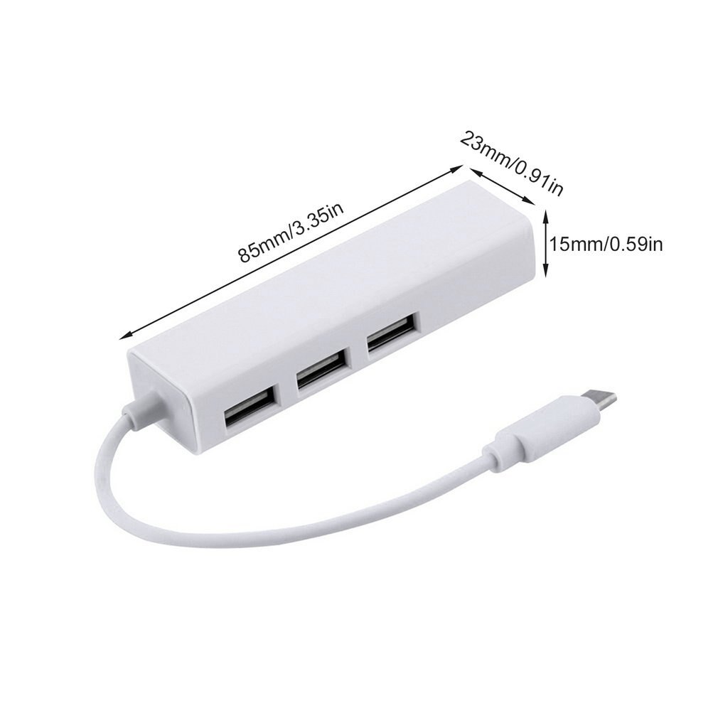 Hoge kwaliteit usb 3.1 type c usb-c meerdere 3- poorts hub met ethernet netwerk lan-adapter