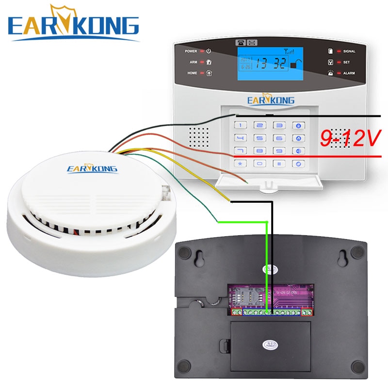 Earykong Bedrade Rookmelder Elektronische Rook Sensor Voor Thuis Inbreker Gsm/Wifi/Andere Alarmsysteem
