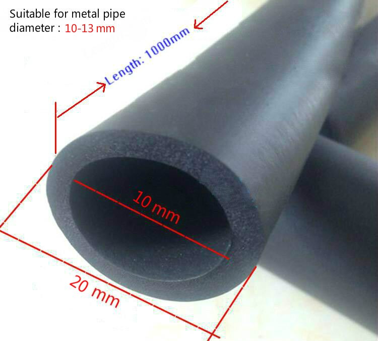 Slät yta nbr högdensitet svamprör hölje fitness bil fitness utrustning tillbehör slitstyrka rivmotstånd: Storlek 11 svart