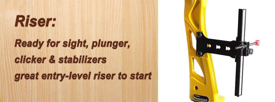 23 Inches Sanlida Beginner Recurve Bow Riser Magnesium Left/right Hand for Archery Practice Outdoor Sport