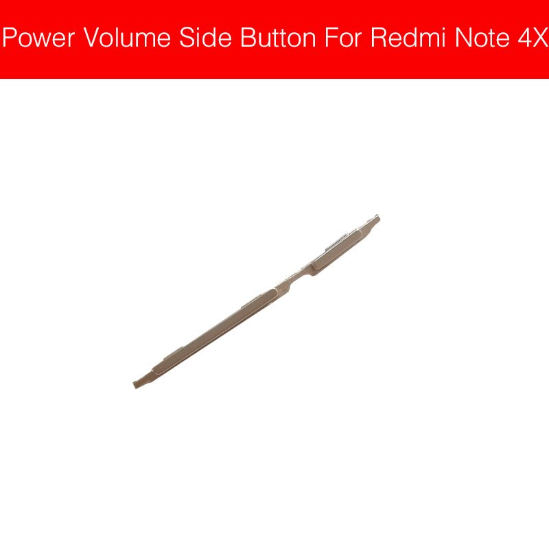 Power on/off+volym sidoknapp för xiaomi redmi hongmi red rice note 3 4 4x pro power volymkontroll reservdelar för sidoknapp: Guldnot 4x