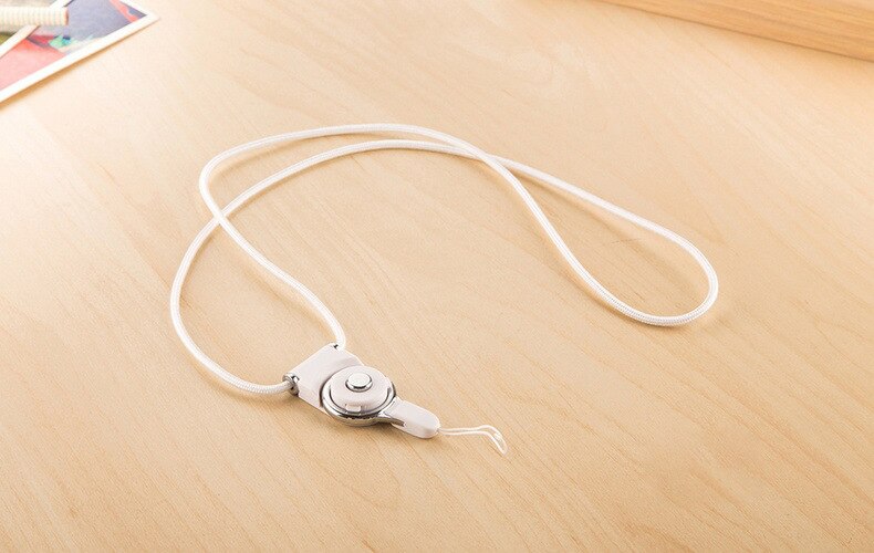 Mobile phone neck lanyard, used for removable key multifunction belt, used for ID card key ring holder 9 color mobile phone belt: white