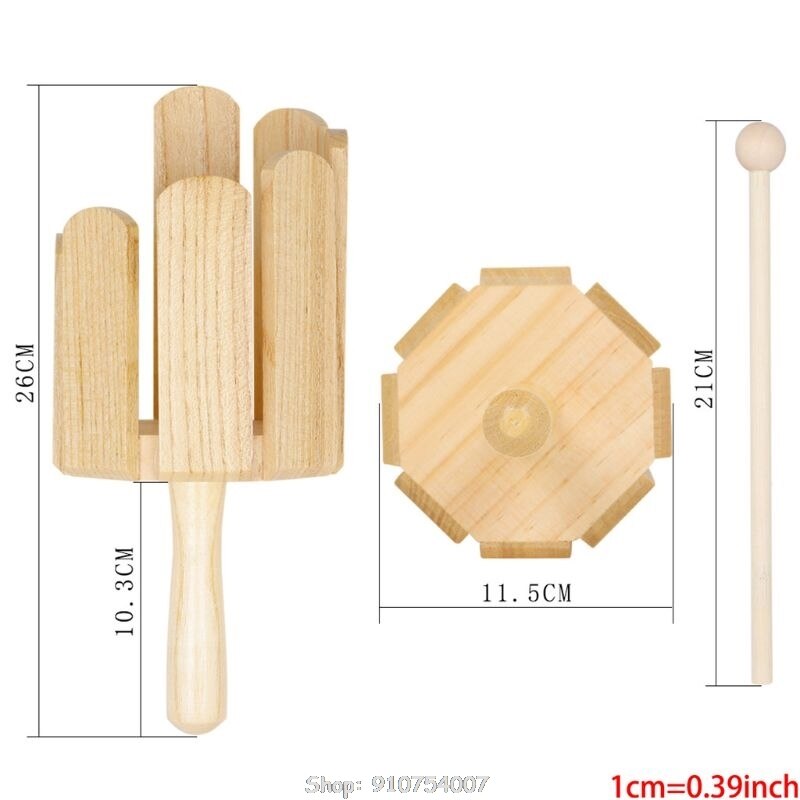 Musik Instrument freundlicher Schlagzeug Holz Spielzeug Multi Klang Rohr Acht-Ton Multi-Klang Rohr freundlicher N06 20
