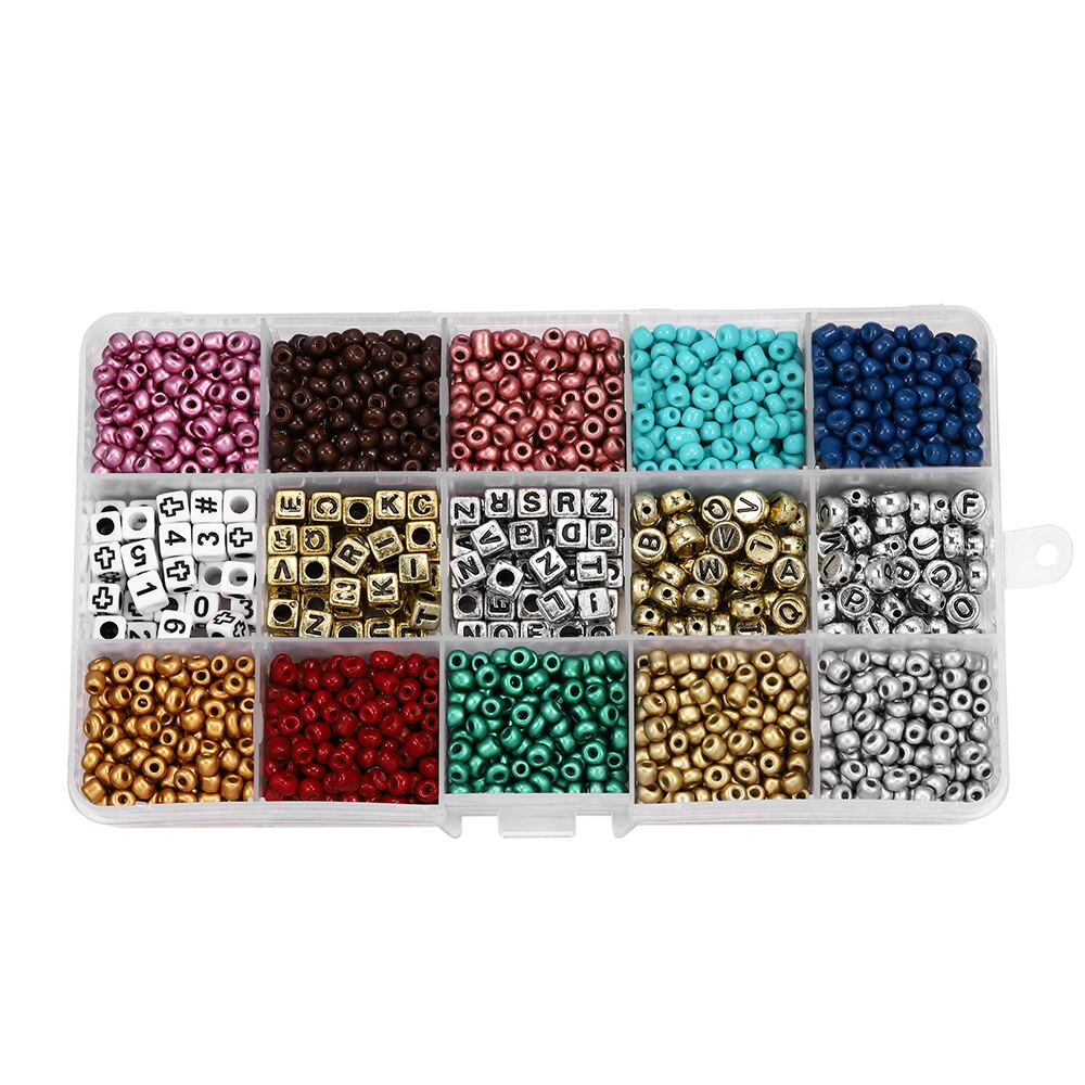 2020Pcs Mix Kleur Brief Kralen Sieraden Maken Benodigdheden Kit Kralen Draad Voor Armband Diy Oorbellen Maken Kit Sieraden Vinden: KC Gold