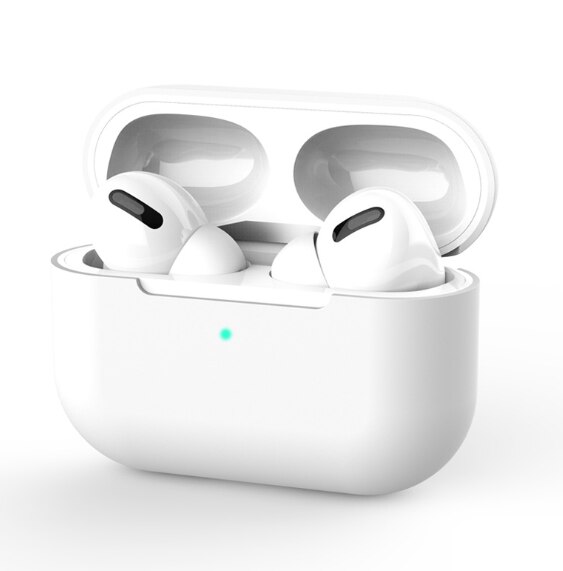 Funda de silicona para Apple Airpods Pro, funda inalámbrica con Bluetooth para Airpods 1 y 2, funda para auriculares para funda protectora de Airpods: 03 White