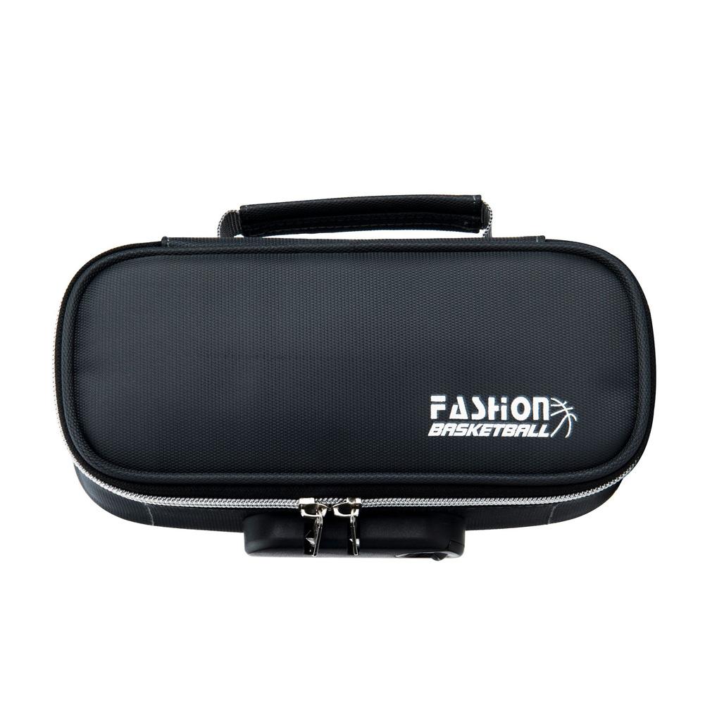 estuche para lápices candado de combinación de gran capacidad 4 colores lápiz funda cartuchera escuela Oficina suministros: Black