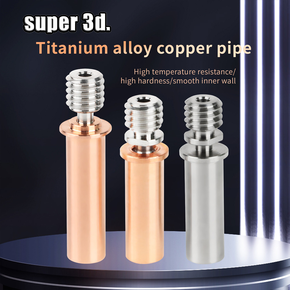 Garganta bimetálica CR6 SE, rotura de calor, alta temperatura, aleación de titanio y cobre rojo, Garganta V6 para Anycubic VYPER Mega S Mega Pro, 1/2 Uds.