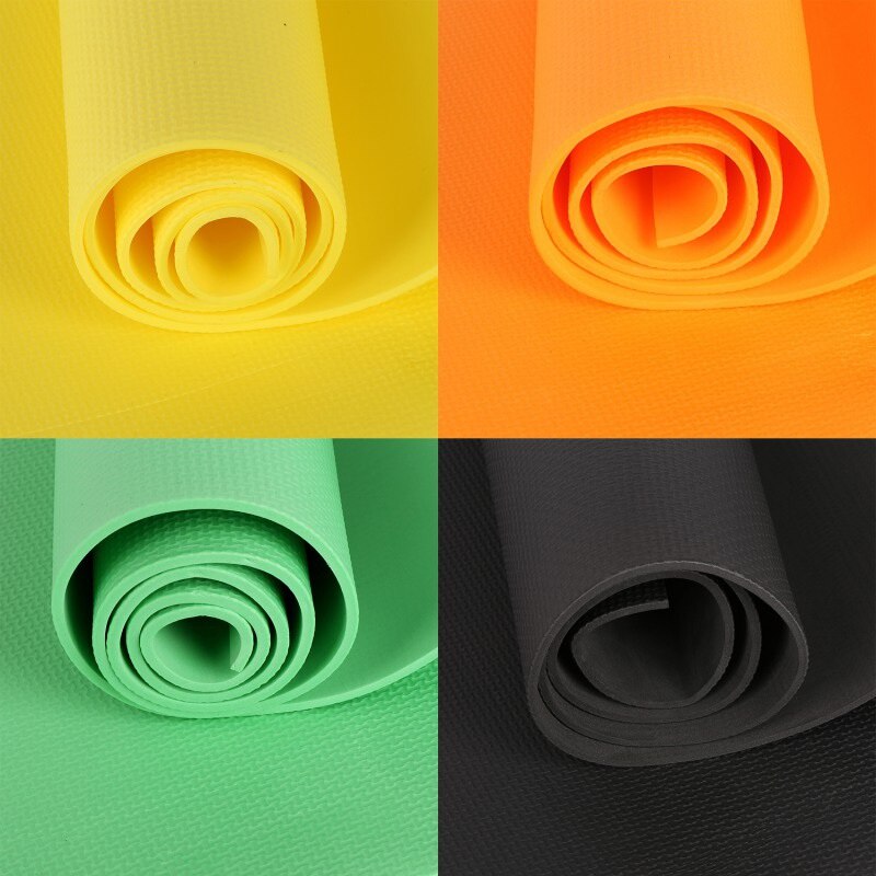 Indoor Yoga Mat, Anti-Slip En Waterdicht, Goede Elasticiteit, , Groene Orange Geel