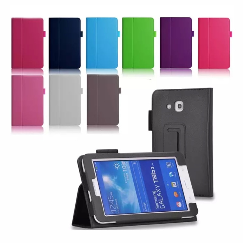 Funda de piel sintética para Samsung Galaxy Tab E Lite, protector de piel sintética con soporte de SM-T113 para Samsung Galaxy Tab 3 lite 7,0 SM-T116 SM-T110 7,0