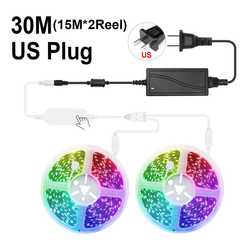 WIFI Neon Light 5050 Smart RGB Lights , Tuya Indoor Decoration Lighting work with Alexa Google Home , Neon LED Diode String Lamp: 30m US Plug 110V